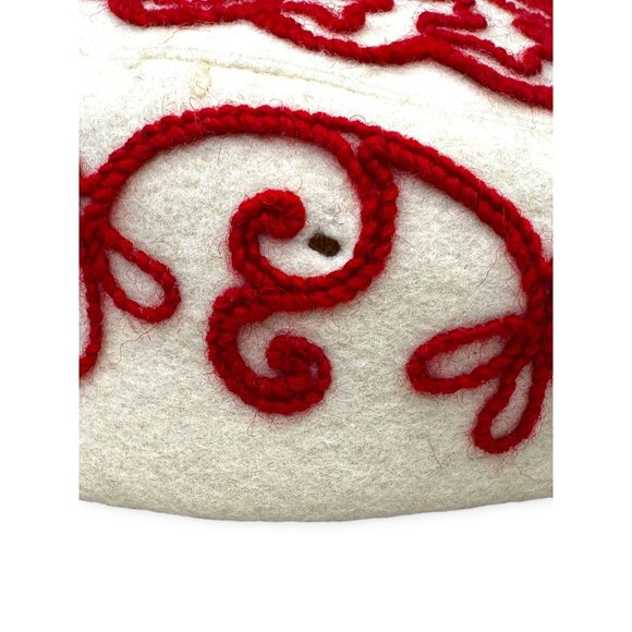 Vintage R H Macy Wool Felt Hat Red Soutache Trim New York 40s 50s Mid Century - Picture 3 of 12